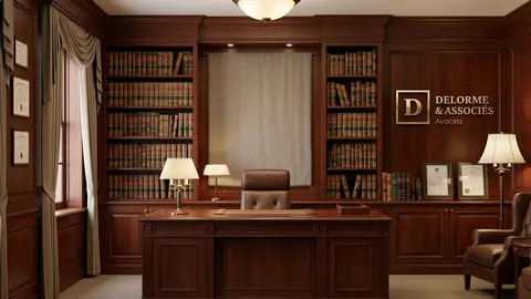 Law firm – wood panelling – Delorme & Associés (fictif)