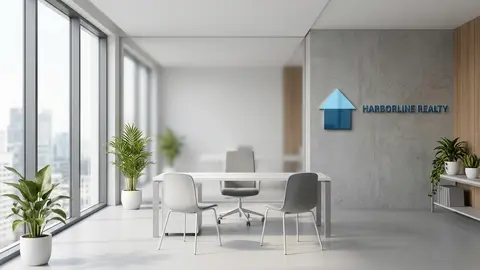 Modern real estate office – Harborline Realty (fictional)